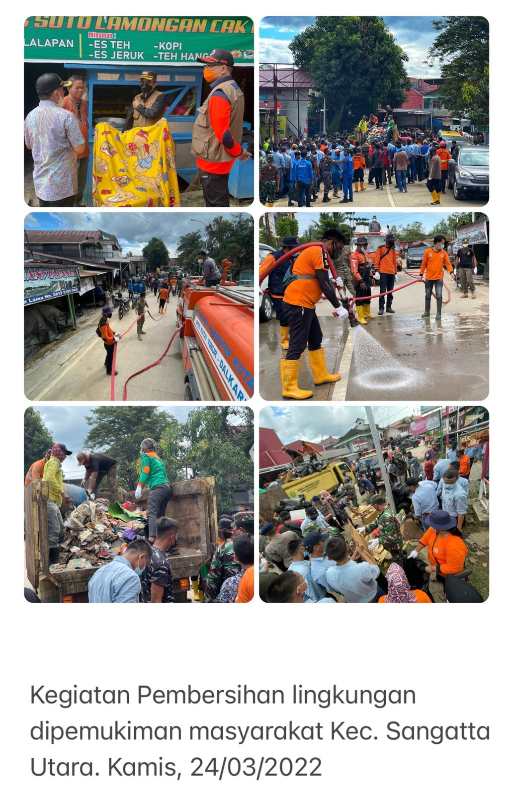 BNPB dan Tim Gabungan Lakukan Pembersihan Usai Banjir di Kutai Timur Surut