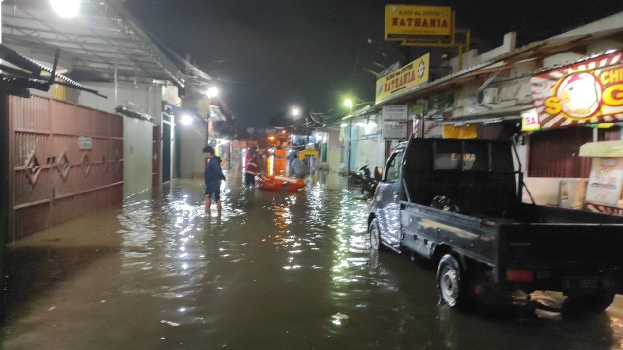 Genangan Banjir Kota Tangerang Terpantau Mulai Surut Pagi Ini