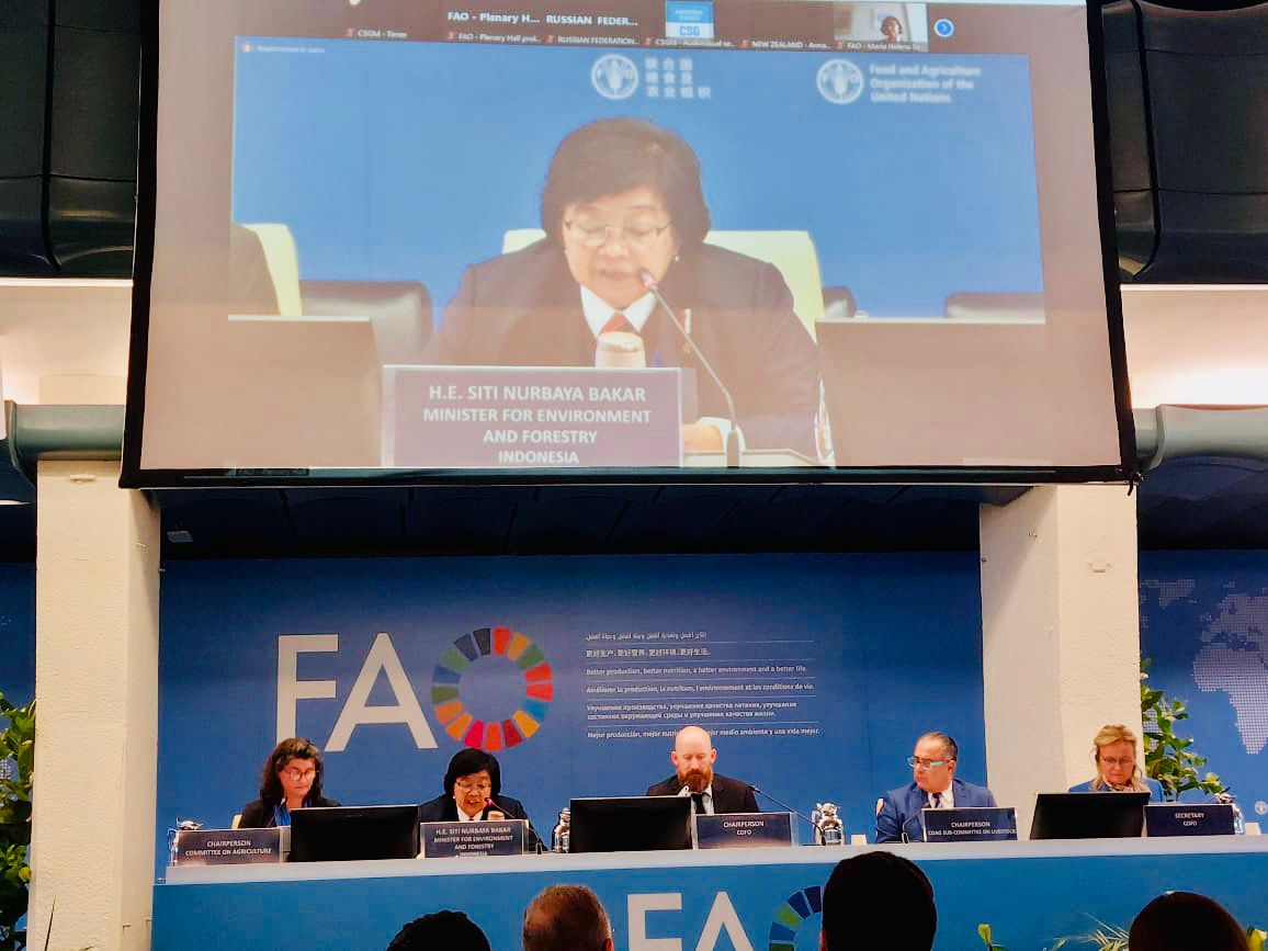 Menteri LHK di COFO-26 FAO: Indonesia’s Folu Netsink 2030, Untuk Aksi Iklim dan Keseimbangan Lingkungan
