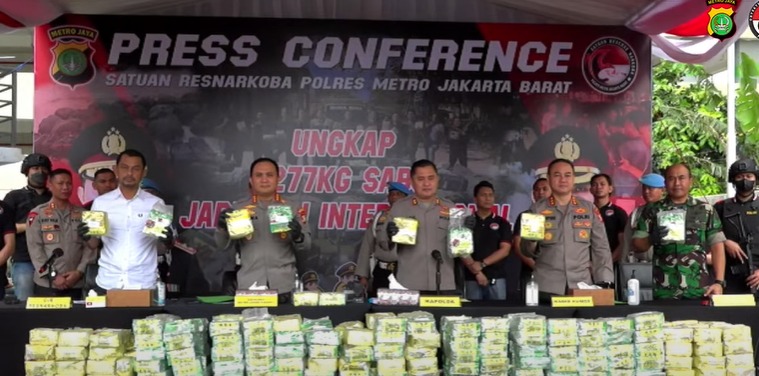 Polres Metro Jakarta Barat Berhasil Gagalkan Peredaran Sabu Jaringan internasional Seberat 277 Kg