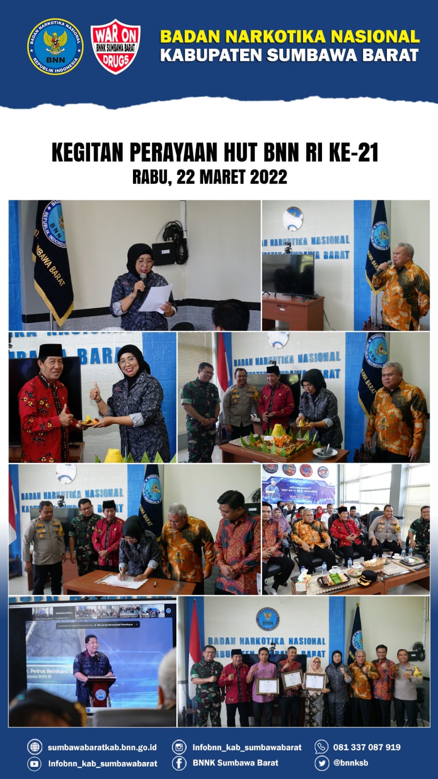 Rayakan HUT BNN ke 21, BNNK Sumbawa Gelar Kegiatan ke Sekolah Bentuk Pengabdian Masyarakat