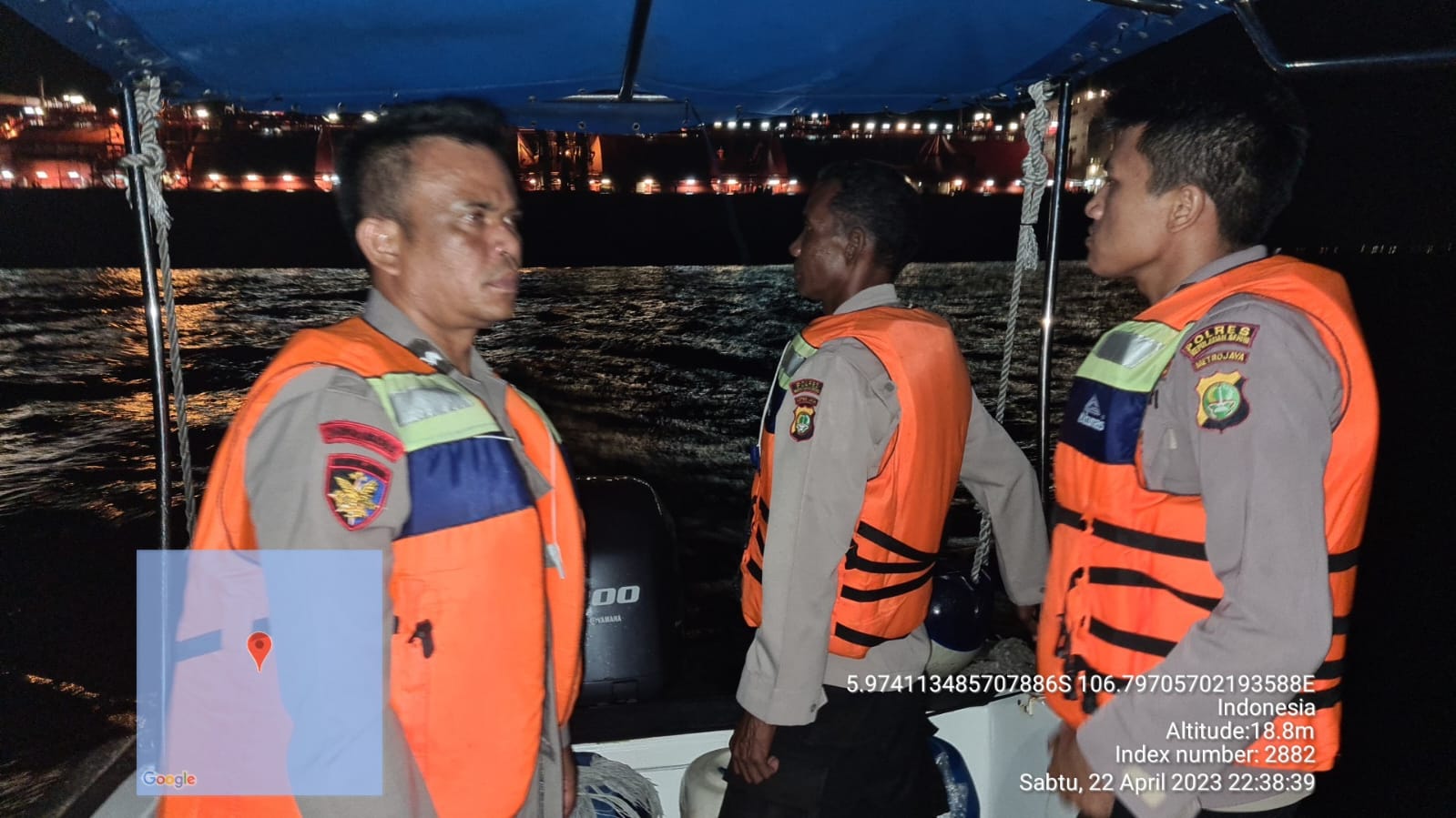 Satuan Polairud Polres Kepulauan Seribu Jaga Laut Malam Tetap Aman