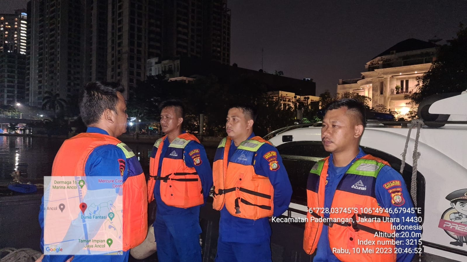 Patroli Malam Sat Polairud Polres Kepulauan Seribu Jaga Kamtibmas Laut