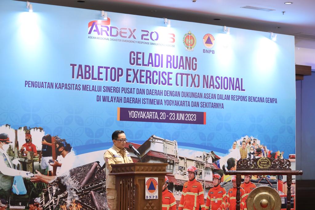 Perkuat Sinergitas Pusat dan Daerah, BNPB Gelar TTX Nasional Respon Ancaman Gempabumi Wilayah DIY