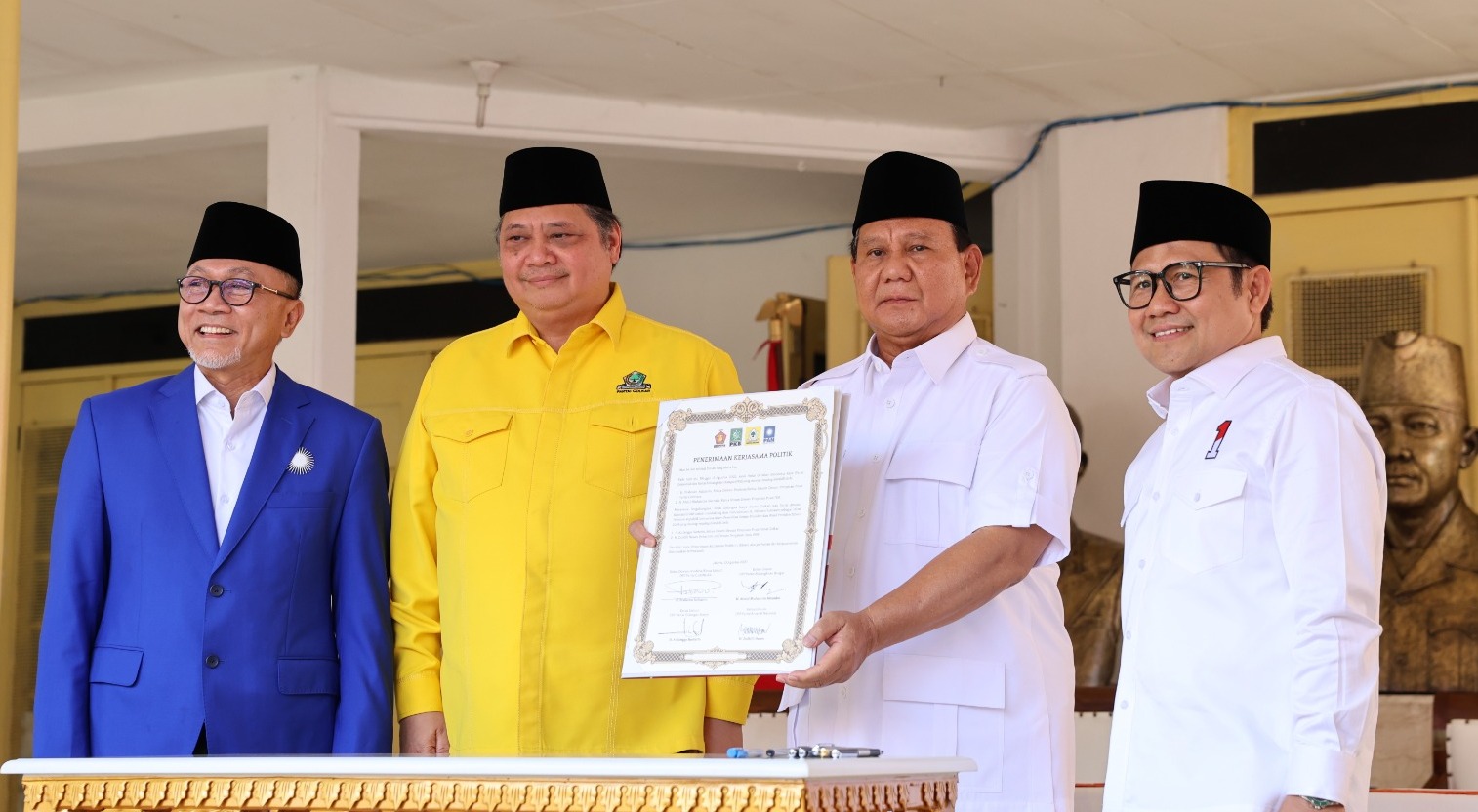 Resmi Didukung Golkar, PAN, Prabowo Suarakan Indonesia Emas Jokowi