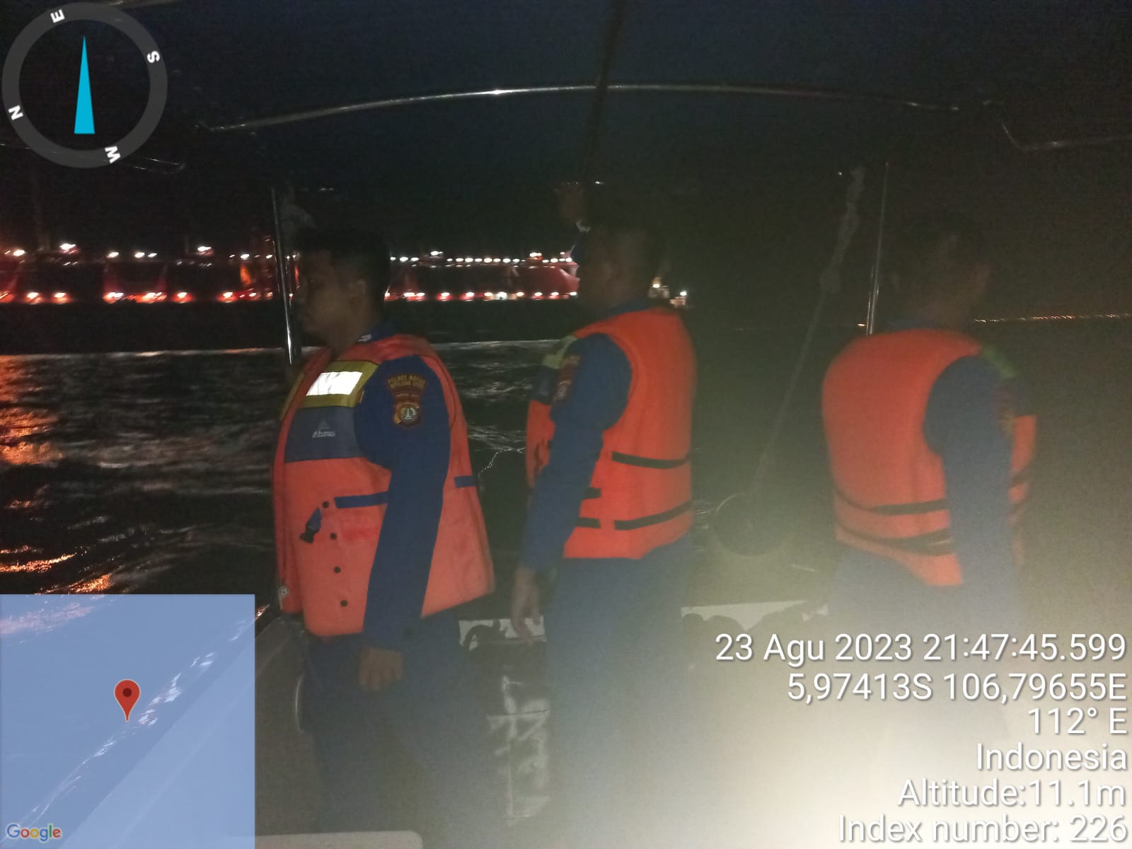 Patroli Malam Satuan Polair Polres Kepulauan Seribu Jaga Keamanan di Pulau Untung Jawa