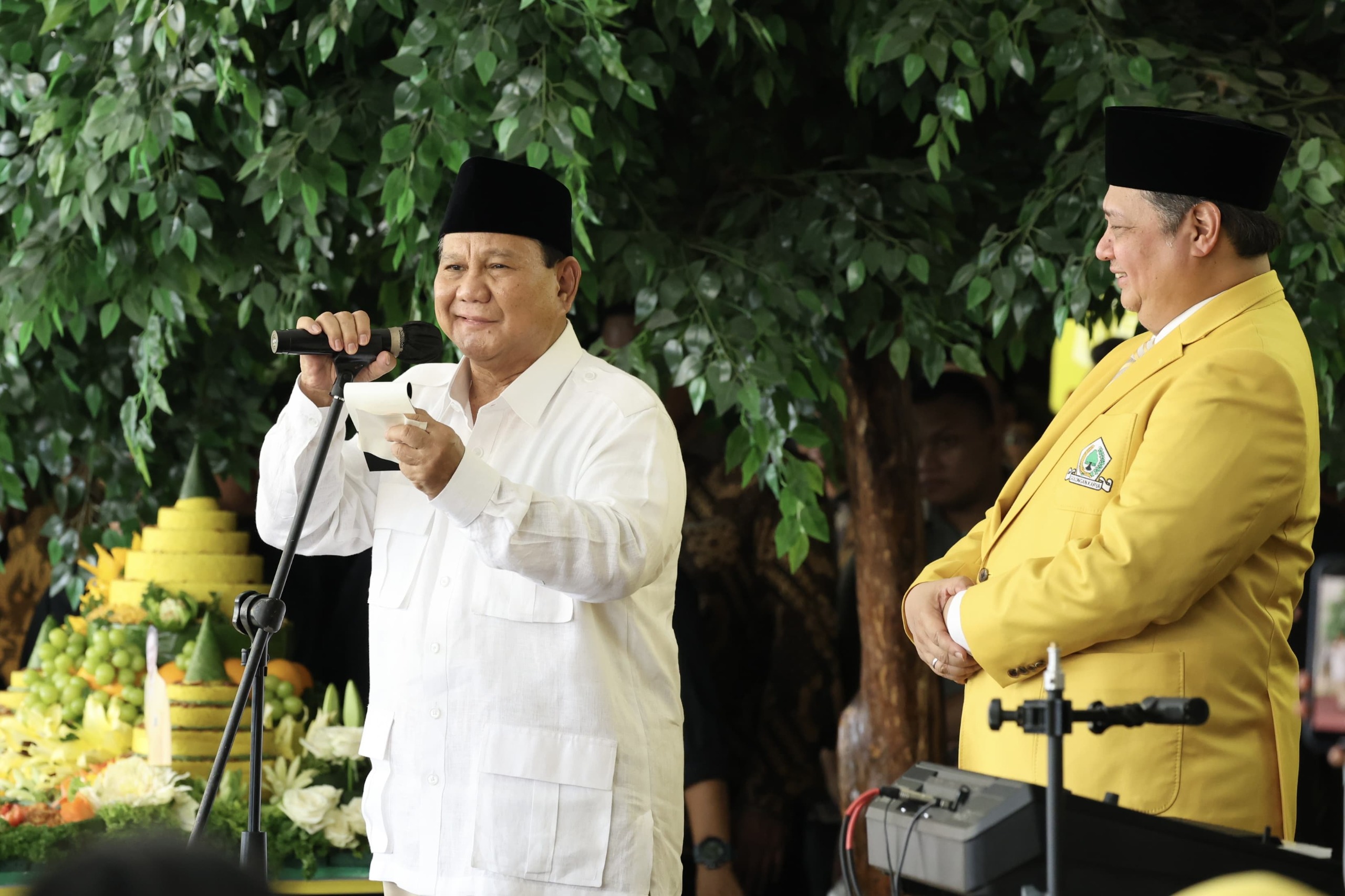 Prabowo di Tasyakuran HUT ke-59 Golkar: Nyaman at Home, Banyak Kawan Lama Seperjuangan