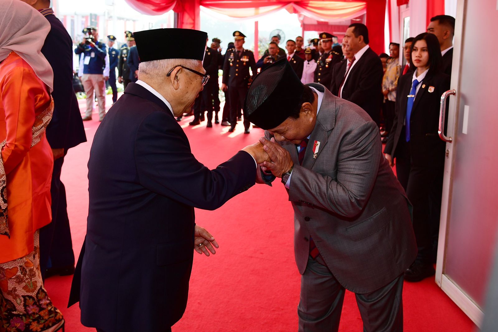 Momen Prabowo bersama Tokoh-Tokoh Senior di HUT ke 78 TNI