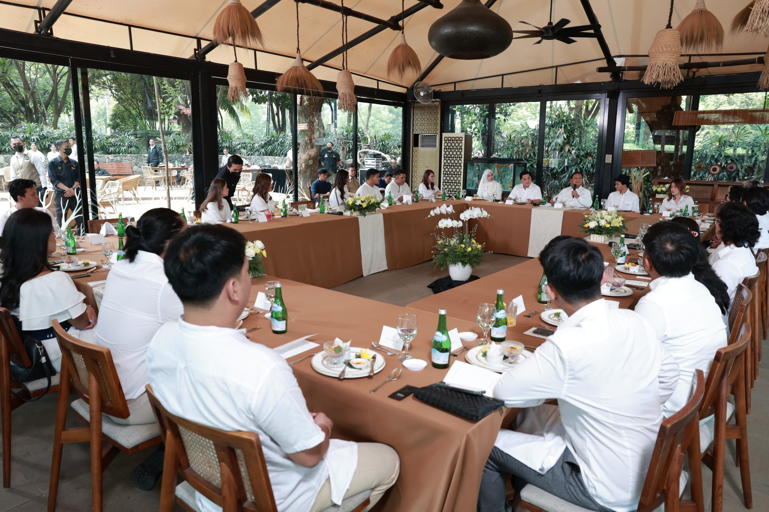 Diskusi Bareng Erick Thohir, Pebisnis Muda, dan Kreator, Prabowo: Berbuat Baik, Jangan Sakiti Orang Lain