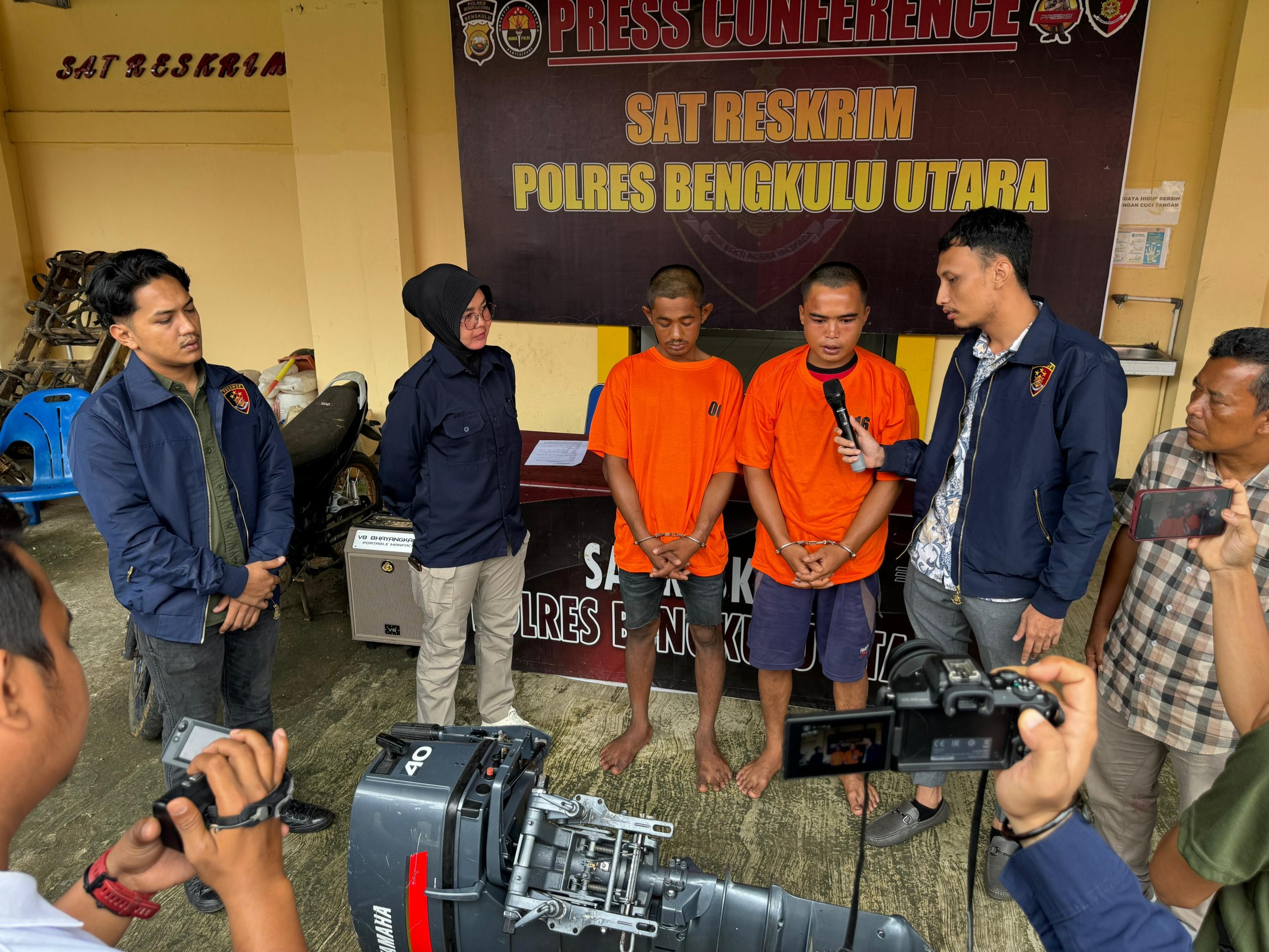 Pencurian Mesin Kapal Speed Boat Berhasil Digagalkan dalam Waktu 1 Malam oleh Sat Reskrim Polres Bengkulu Utara