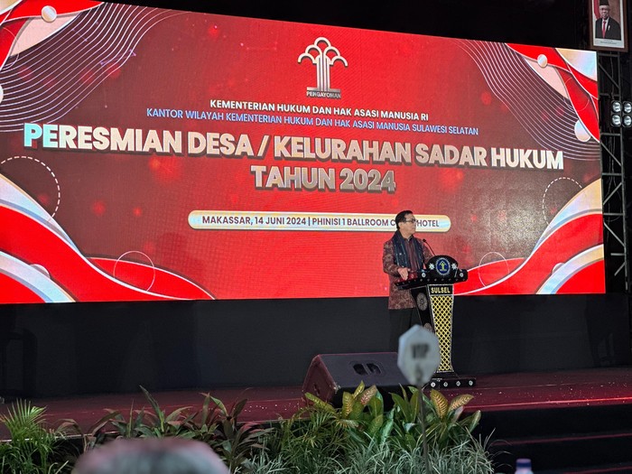 33 Desa Sadar Hukum Diresmikan Menkumham