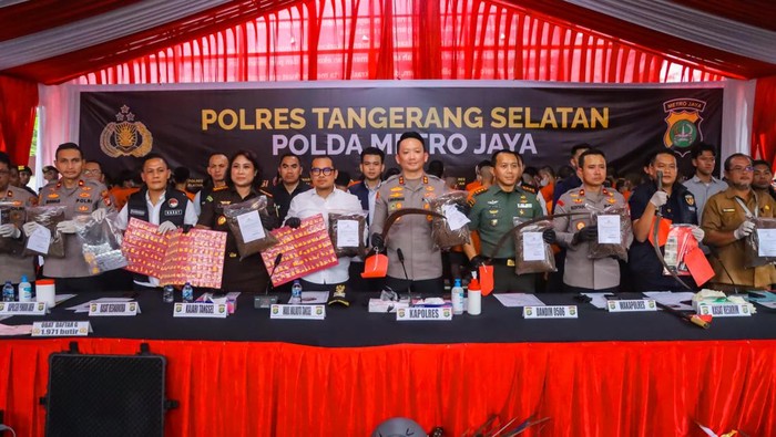 Begal Ngaku Anggota Polisi, Ditangkap Polres Tangsel dan 33 Bandit Jalanan