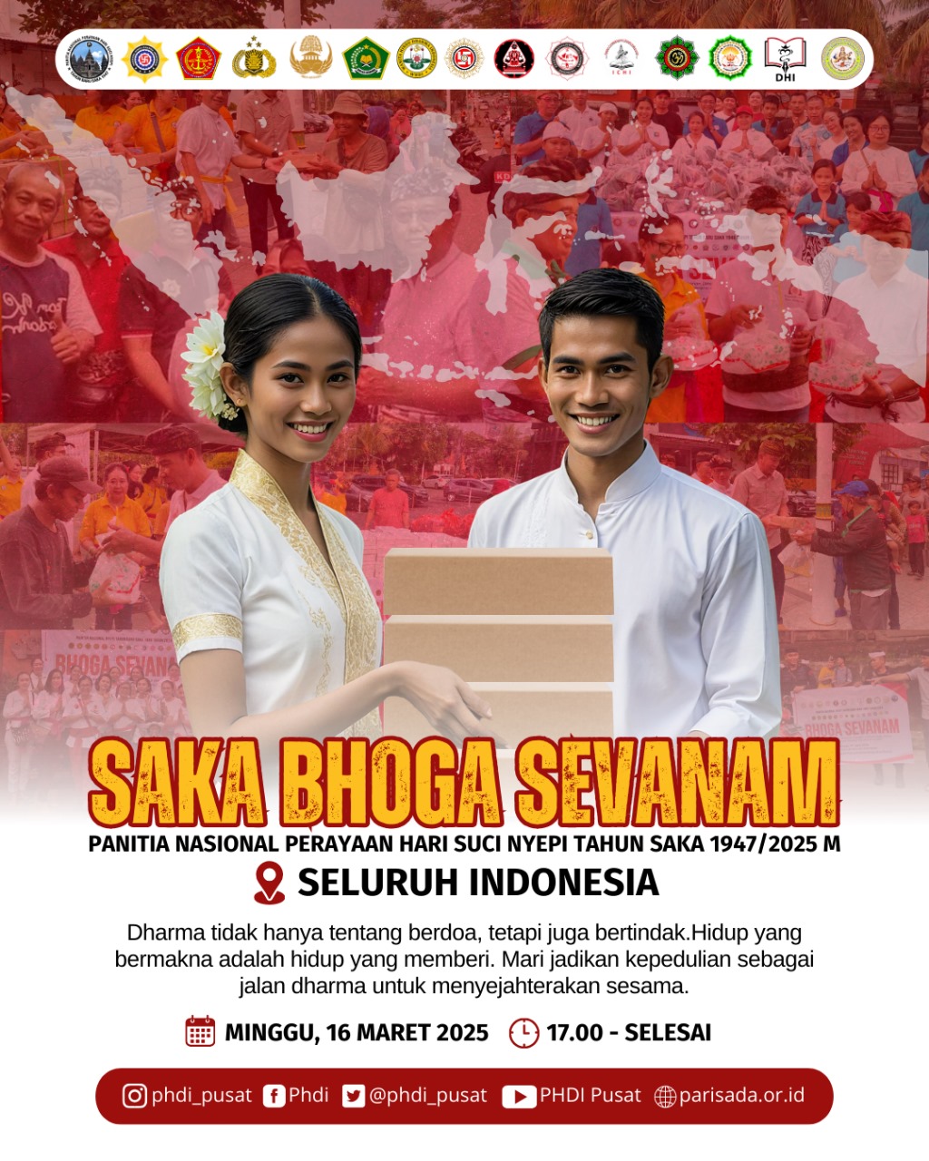 Saka Bhoga Sevanam : Panitia Nasional Perayaan Hari Suci Nyepi 1947 Gelar Aksi Kepedulian Sosial Serentak Di Seluruh Indonesia