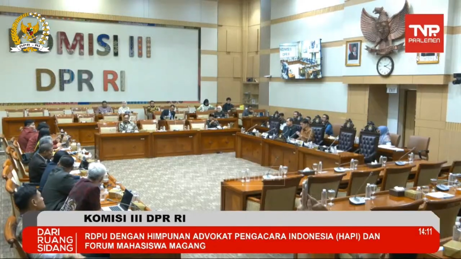 Rapat Komisi 3, Ketua Peradi Tegaskan Advokat Dukung RKUHAP Disahkan