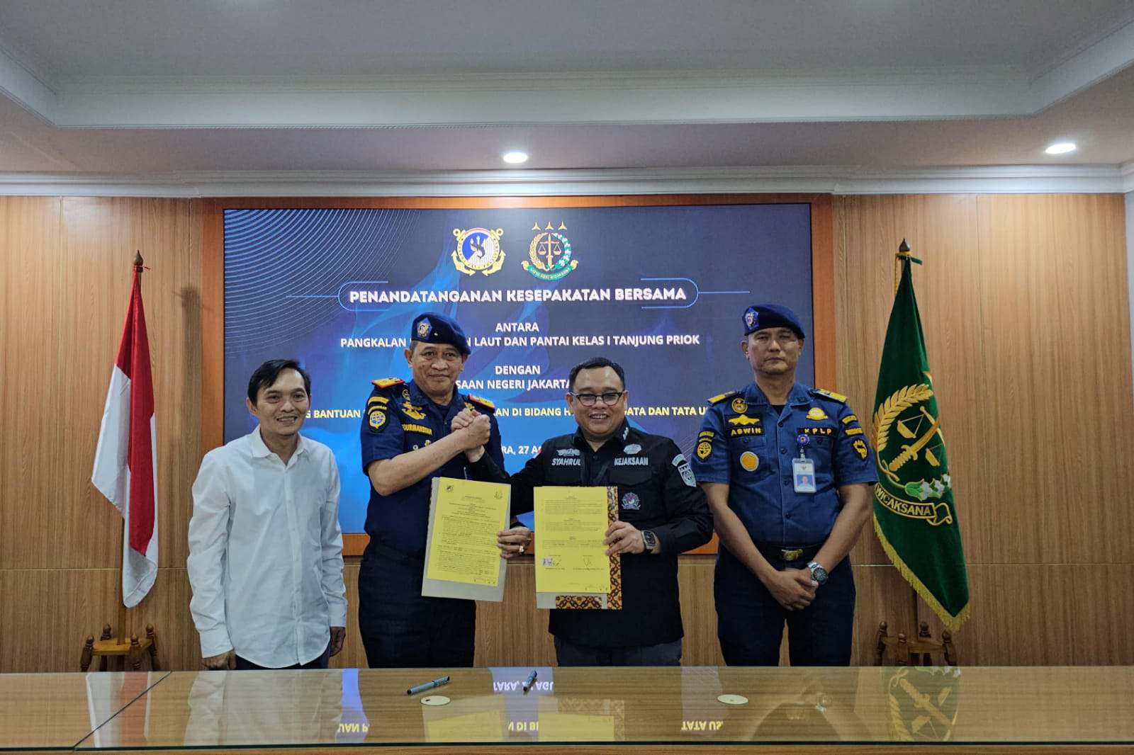 Pangkalan KPLP Tanjung Priok dan Kejari Jakarta Utara Teken Kesepakatan Hukum Perdata dan TUN