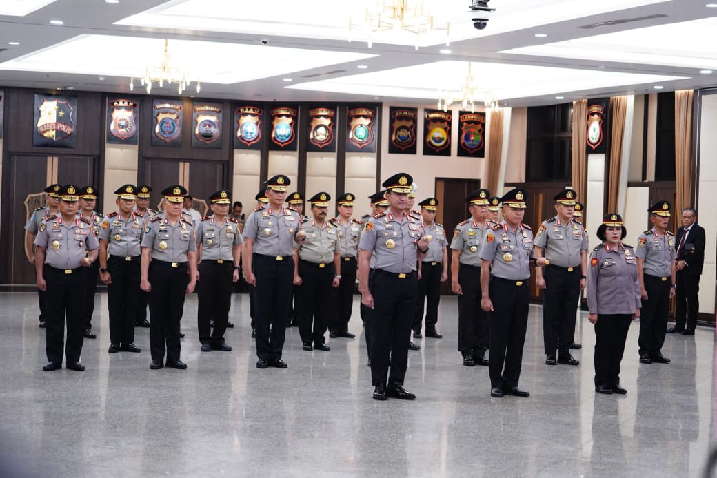 Kapolri Pimpin 27 Pati Polri Naik Pangkat, Upacara di Rupattama Mabes Polri