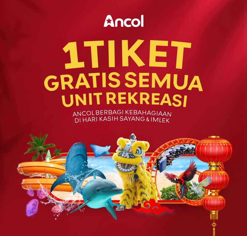 Ancol Hadirkan Tiket Terusan Rp150.000, Bebas Masuk Seluruh Unit Rekreasi – Rayakan Valentine & Imlek 2026