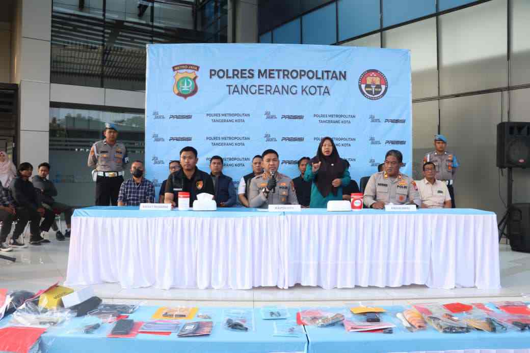 Polres Metro Tangerang Kota Ungkap 52 Kasus Kejahatan Jalanan, 36 Tersangka Diamankan