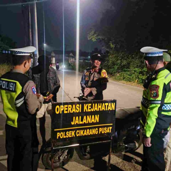 Jaga Jakarta Jaga Bekasi, Polsek Cikarang Pusat Gelar OKJ Antisipasi Kejahatan Jalanan