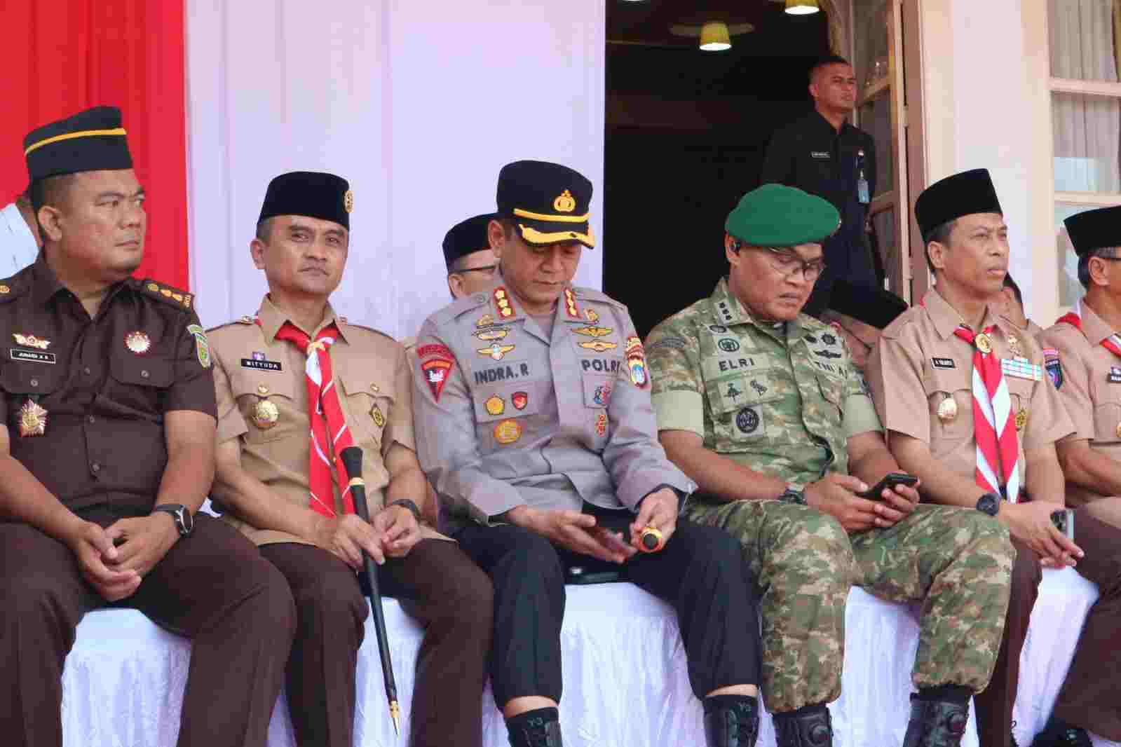 Danlanal Bintan Hadiri Upacara Peringatan Hari Pramuka Ke-65 Tingkat Provinsi Kepri