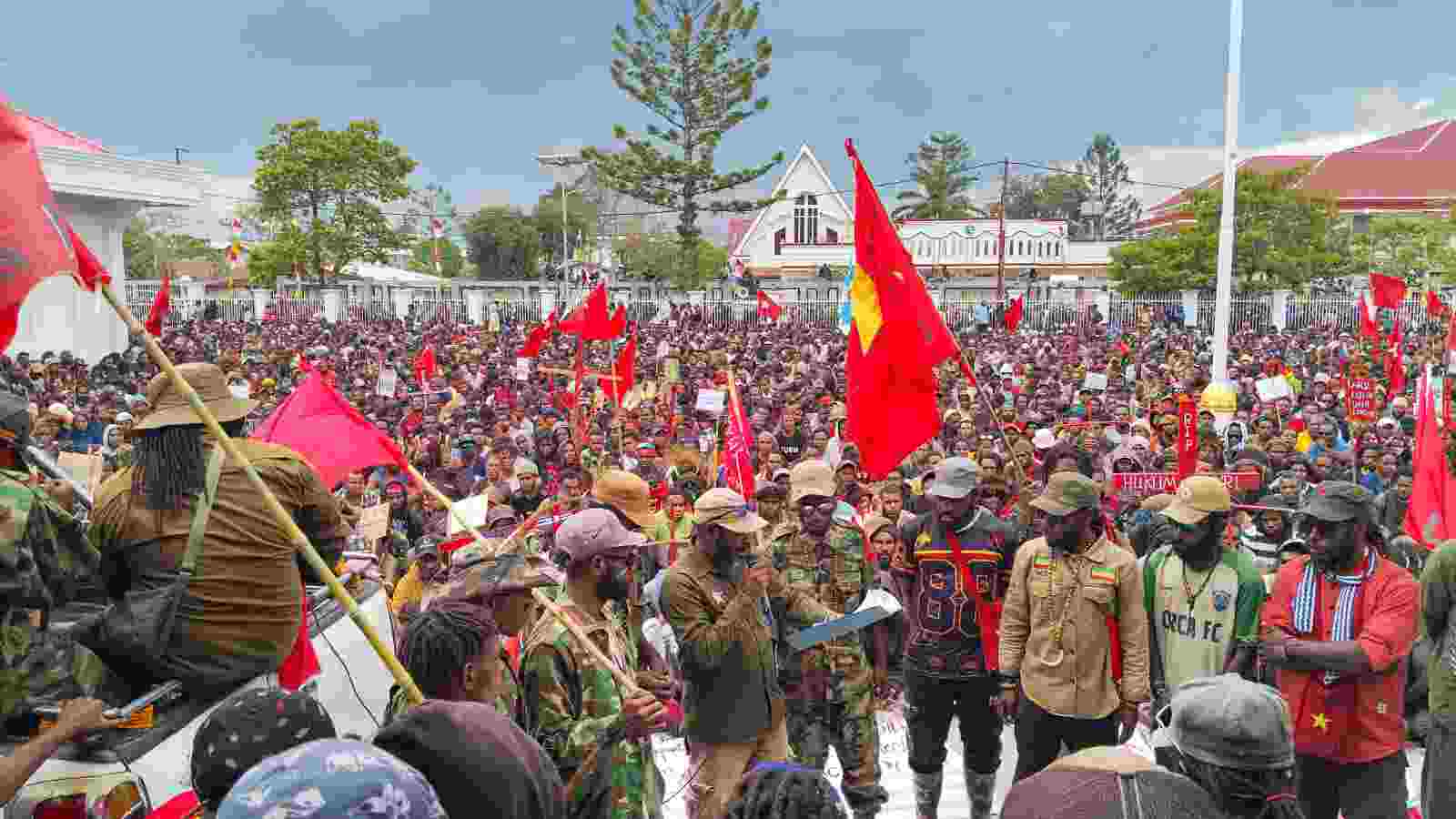 Aksi Demonstrasi KNPB di Wamena Berlangsung Aman, Tertib dan Lancar