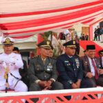 Posal dan Posbinter Jajaran Lanal Bintan Turut Meriahkan Upacara HUT Ke-81 Kemerdekaan RI