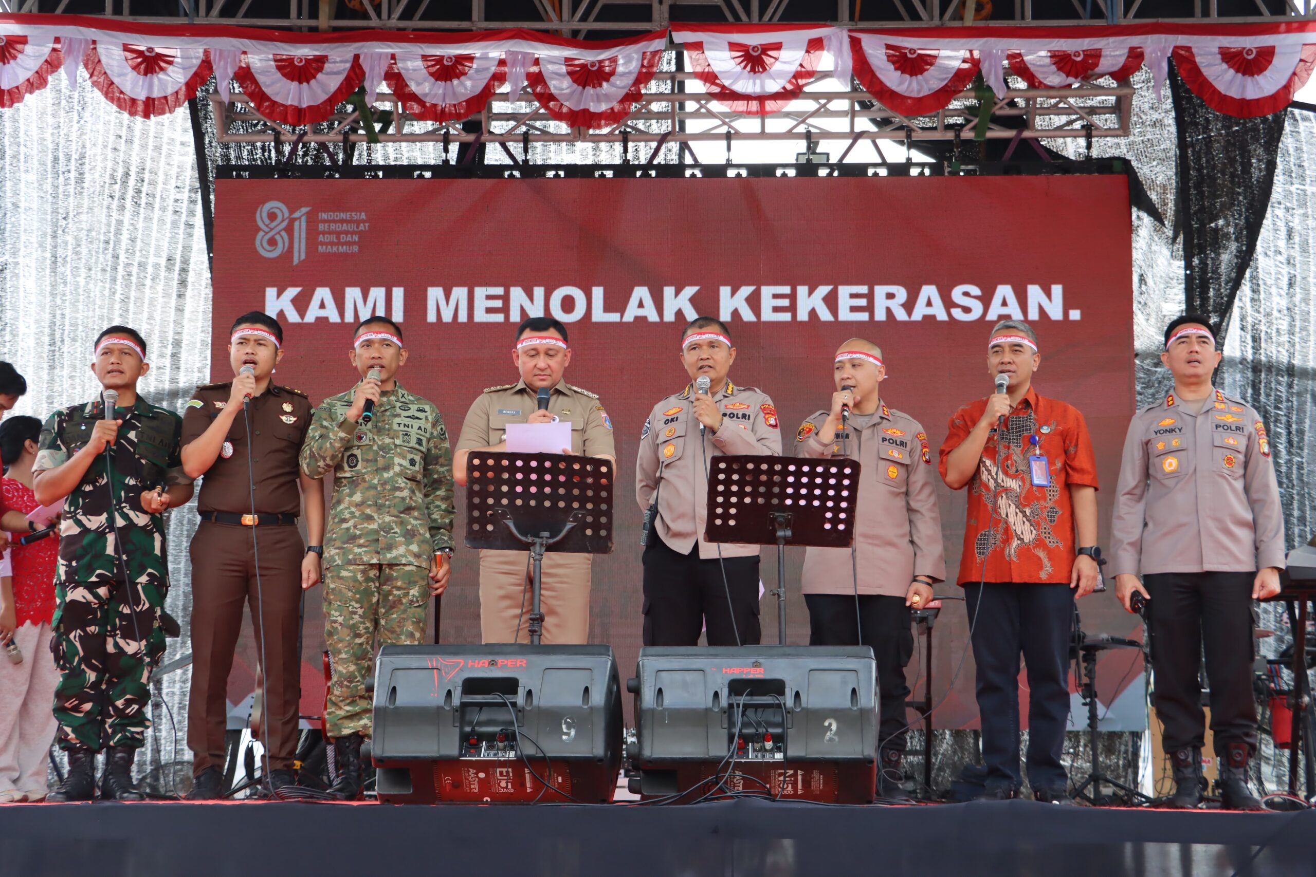 JJOS Kapolres Priok dan Forkopimko Jakarta Utara Bersama Masyarakat Deklarasikan Anti Tawuran, Wujudkan Jakarta Utara yang Aman dan Kondusif