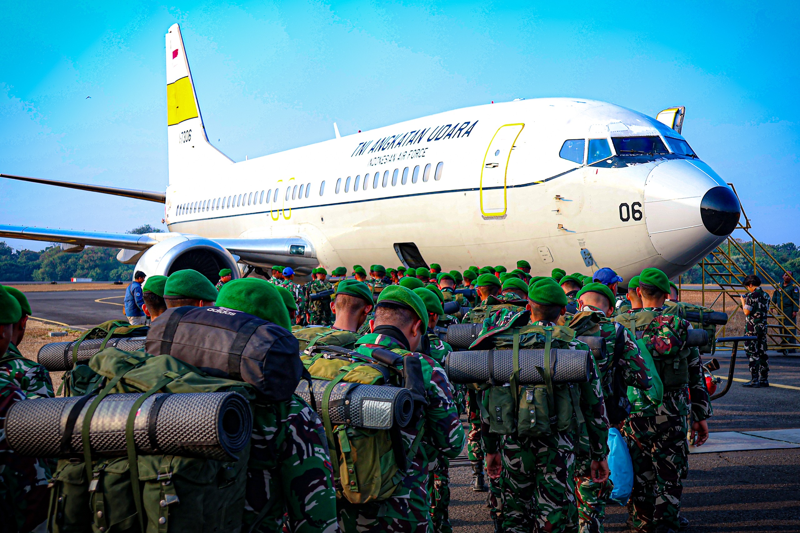 Lanud Halim Perdanakusuma Dukung Mobilisasi Prajurit Yonif TP 839/SA untuk Penanganan Karhutla