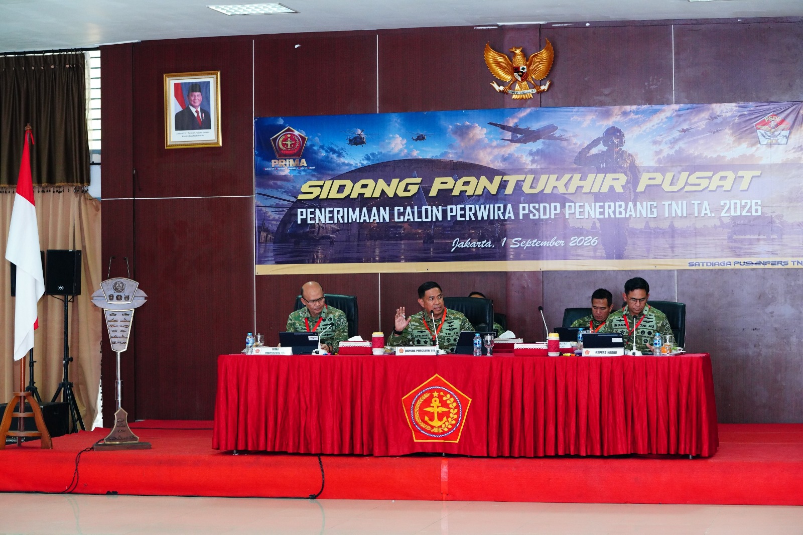 Aspers Panglima TNI Pimpin Sidang Pantukhir Tahap I Calon Perwira PSDP Penerbang TNI TA 2026