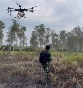 Cegah Karhutla Sejak Dini, TNI Intensifkan Patroli Udara di Taman Nasional Way Kambas