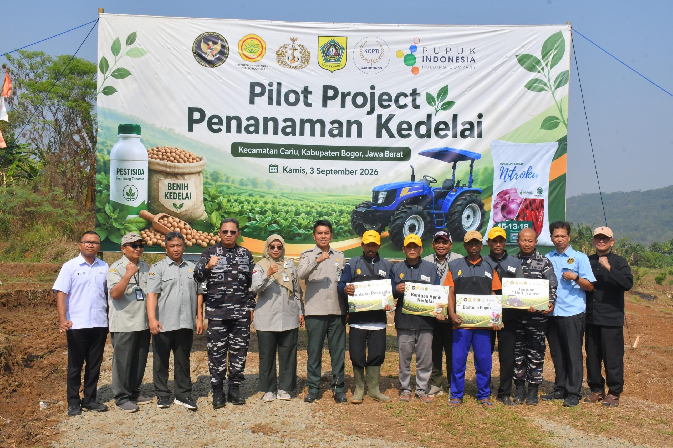 Dukung percepatan swasembada pangan nasional, Dankodaeral III hadiri tanam bersama pilot project kedelai