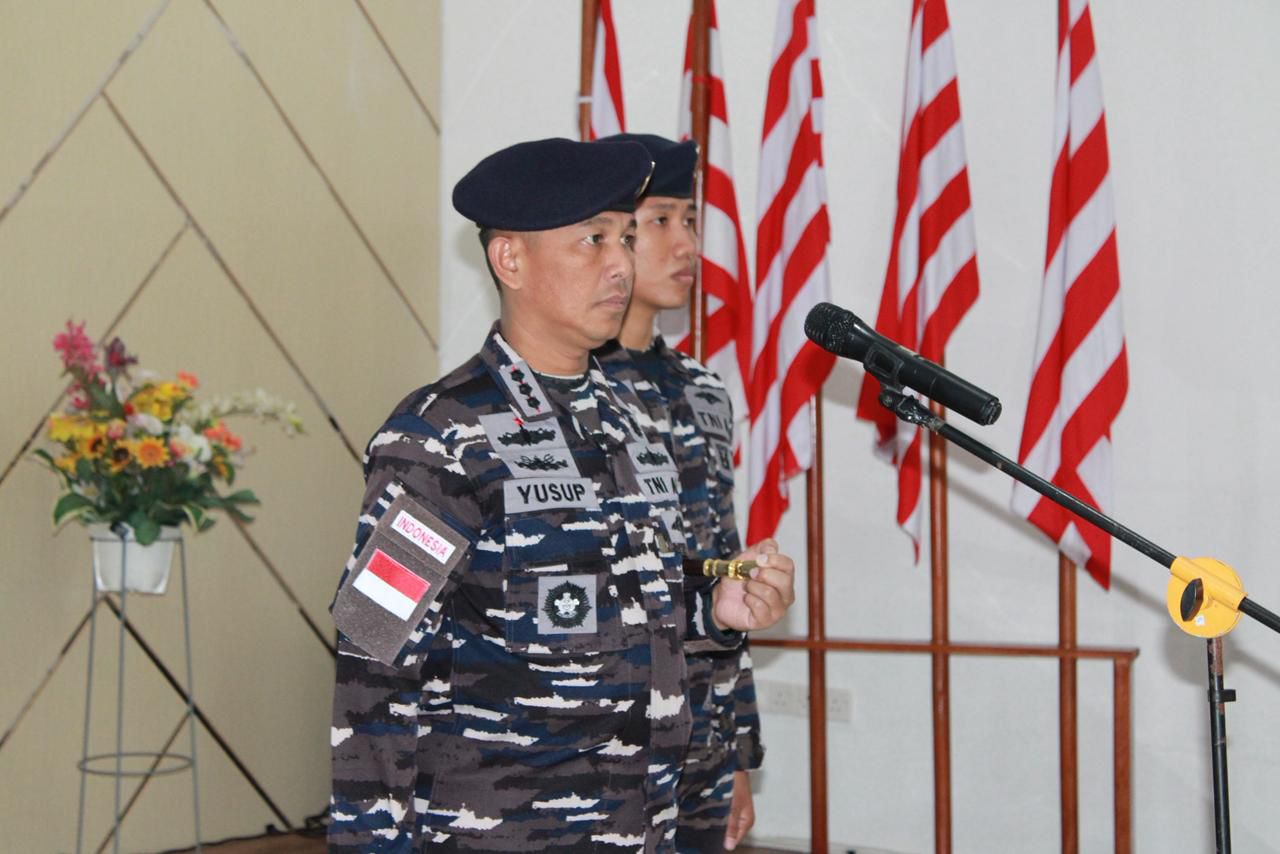 Danlanal Ranai Kukuhkan Jabatan Pasintel, Dandenpomal, dan Komandan KAL Pulau Bungaran