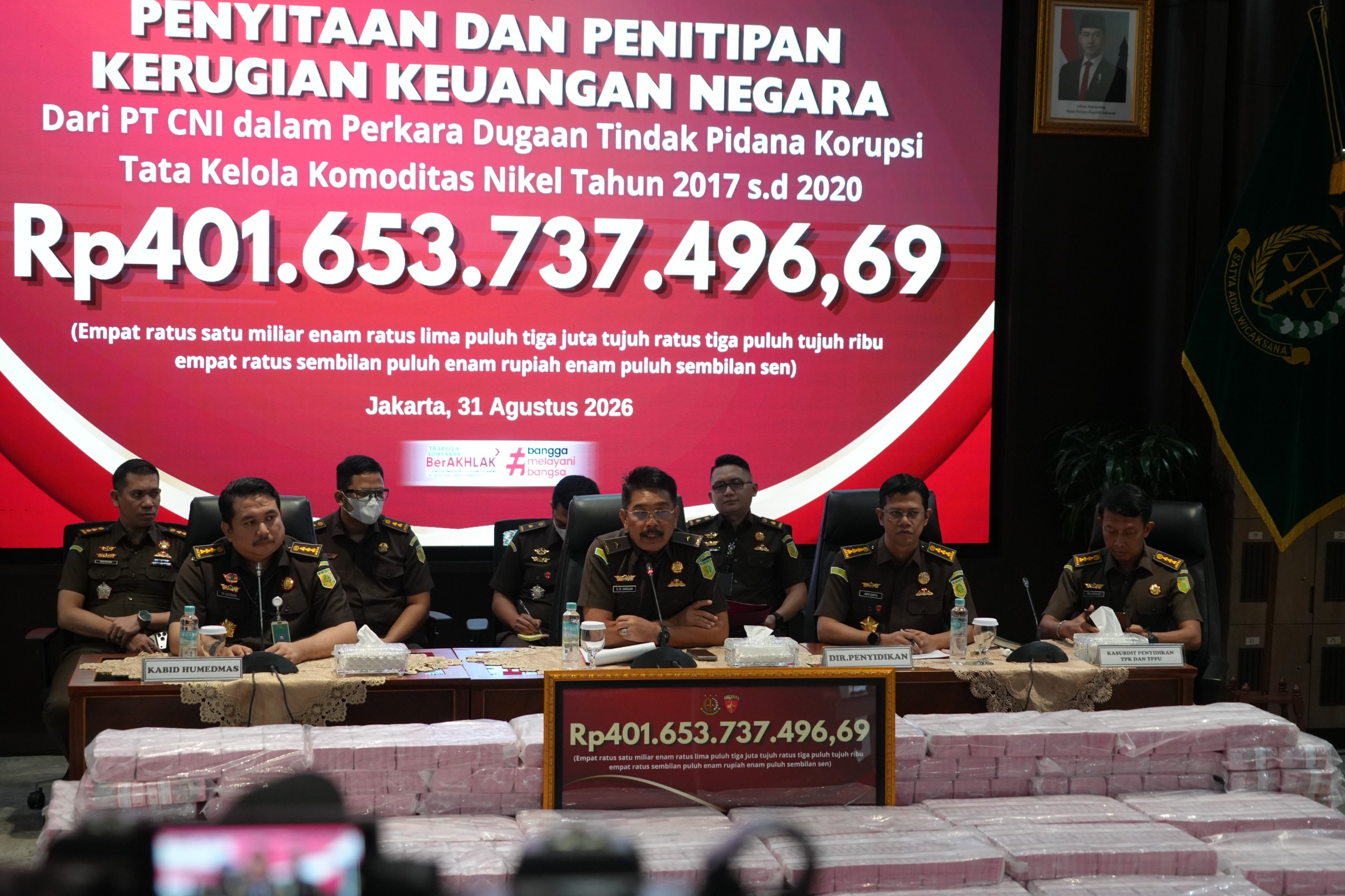 Jampidsus Terima Penyerahan Kerugian Negara PT CNI Rp401,6 Miliar