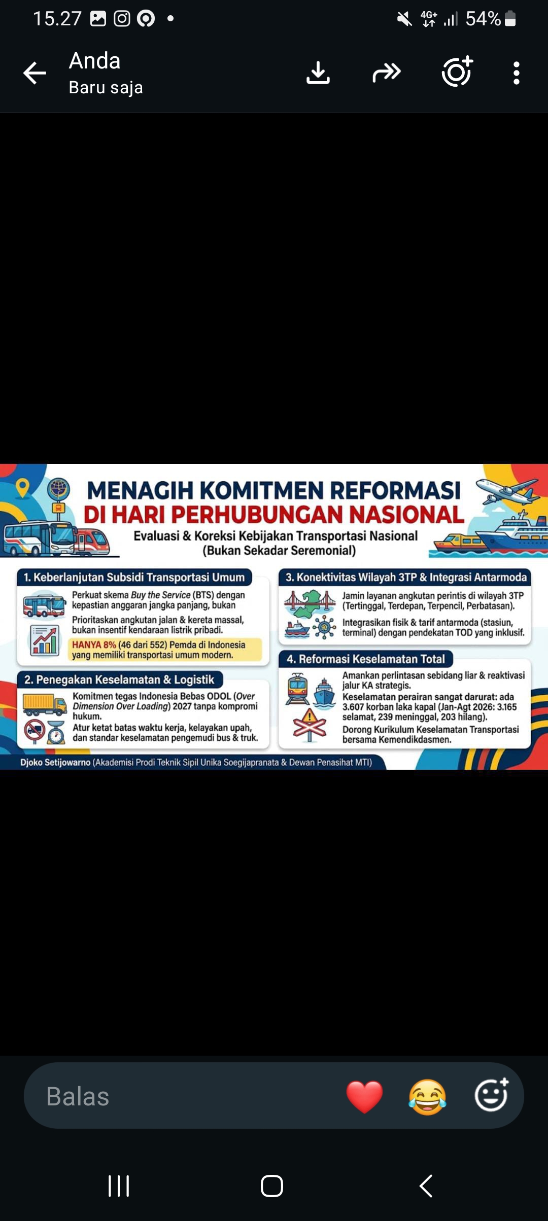 Hari Perhubungan Nasional, Djoko Setijowarno Dorong Reformasi Transportasi dan Penguatan Keselamatan