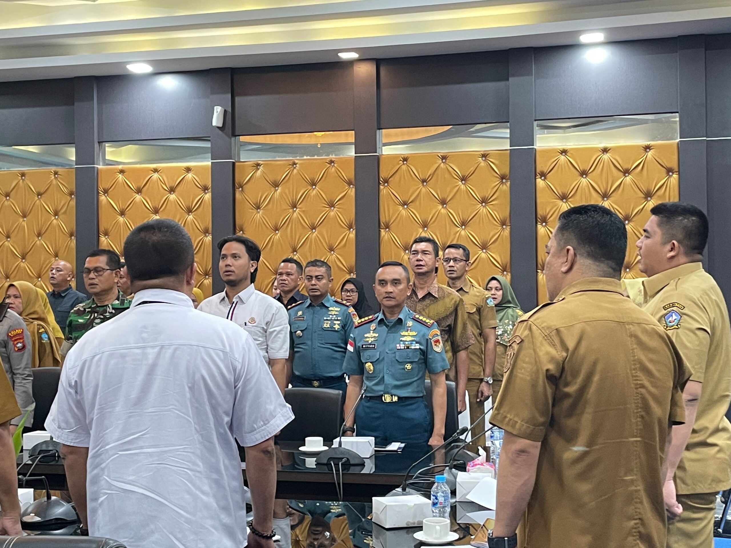 Rapat FKPD Perkuat Sinergi Lintas Sektor, Lanal Bintan Dukung Kesiapan Pilkades di Kabupaten Bintan